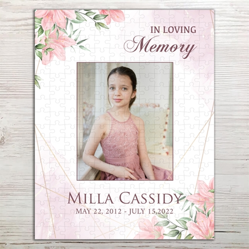 Show details for Pink Gold Floral Puzzle