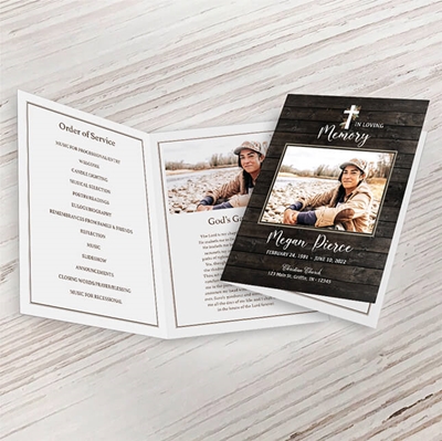 Show details for Rustic Religious Memorial Package