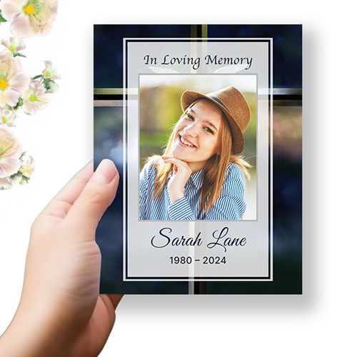 Show details for Dove & Cross Funeral Program