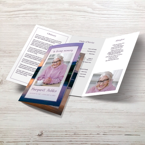 Picture of Purple Sunset Trifold Program