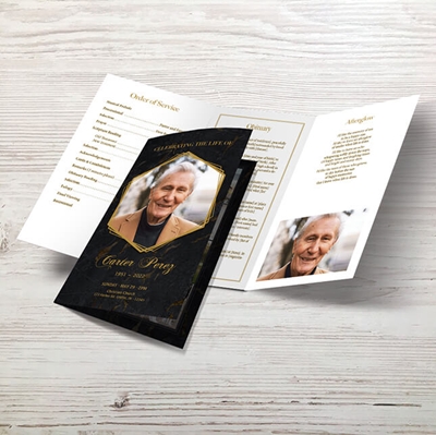 Show details for Black Marble Memorial Package