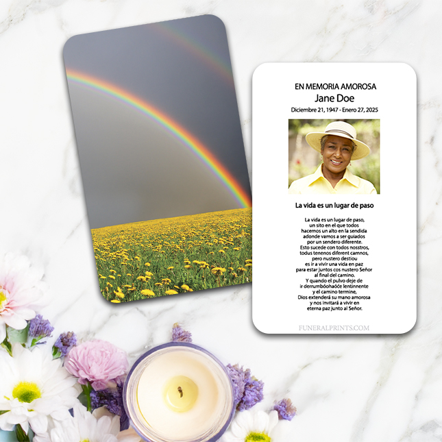 Show details for Rainbow Spanish Prayer Card
