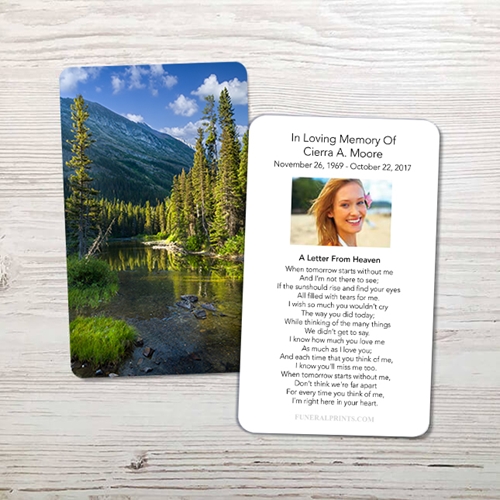 Show details for Tranquil Mountain Memorial Card