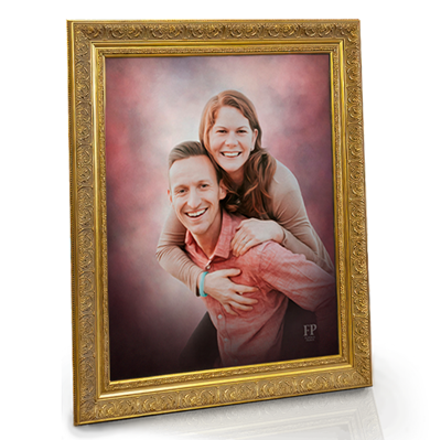 Show details for Framed Memorial Portrait - Rose Studio Background