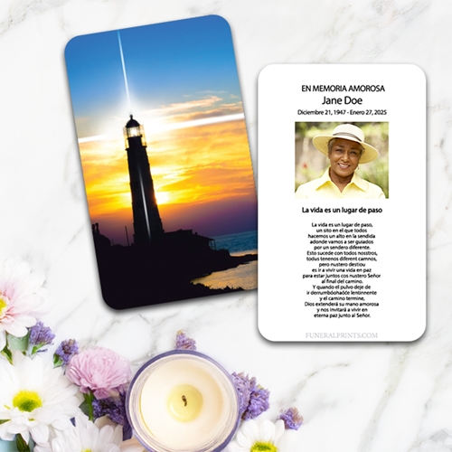 Show details for Lighthouse Spanish Prayer Card