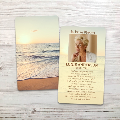 Picture of Sunset Scenery Memorial Card