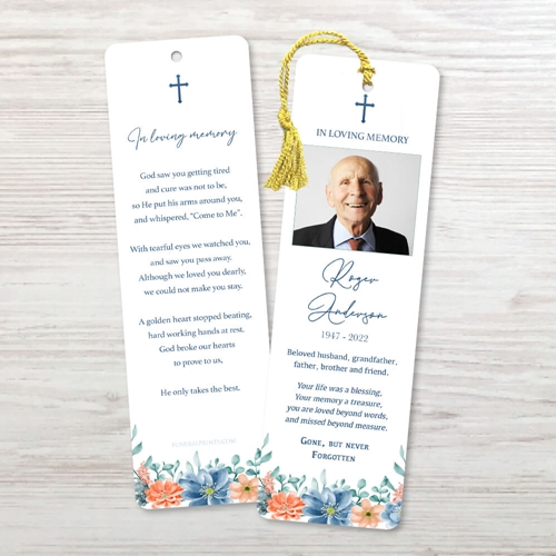 Picture of Multi Floral Religious Bookmark