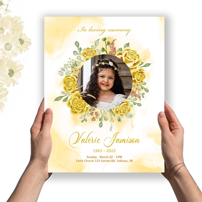 Show details for Yellow Floral Premium Program (8.5x11)