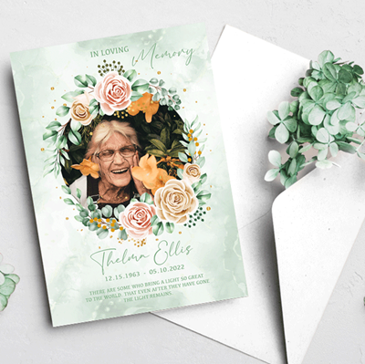 Show details for Multi Gold Floral Announcement