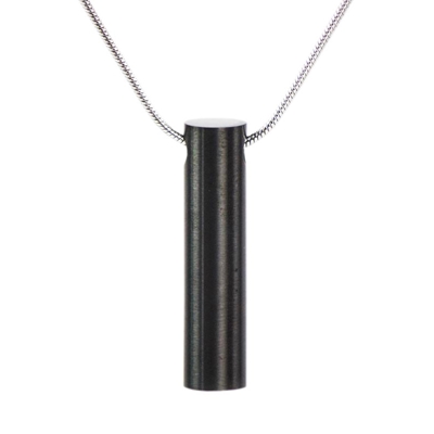 Show details for Onyx Cylinder Cremation Necklace