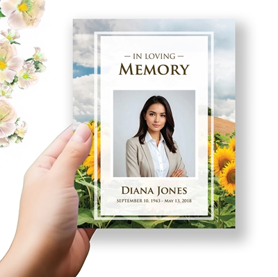 Show details for Sunflower Field Funeral Program