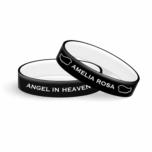 Show details for Black and White Wings Wristband
