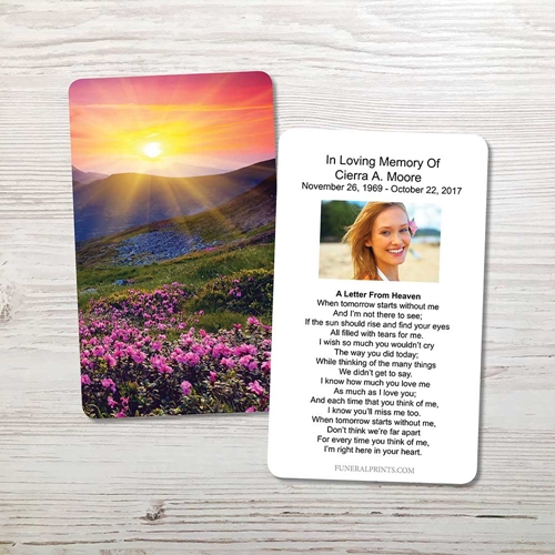 Picture of Purple Field Memorial Card