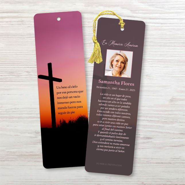 Show details for Sunrise Cross Spanish Bookmark