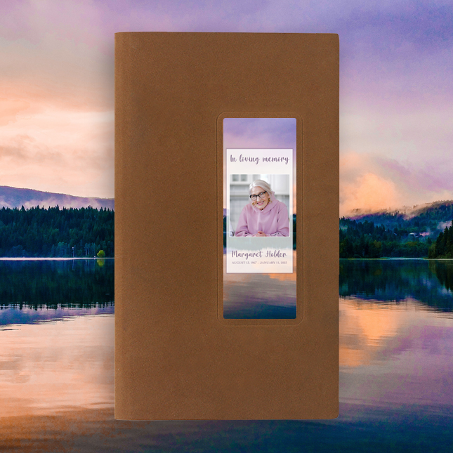 Show details for Purple Sunset Guest Book - Brown