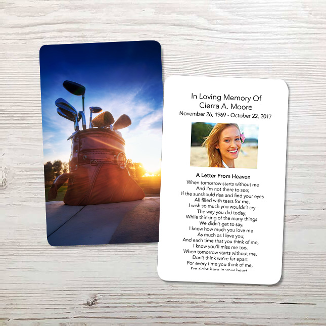 Show details for Professional-golf-gear Memorial Card