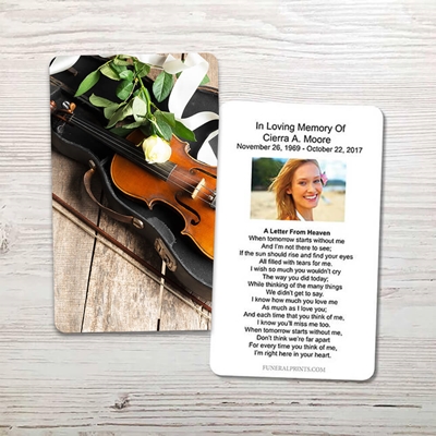 Show details for Violin Memorial Card