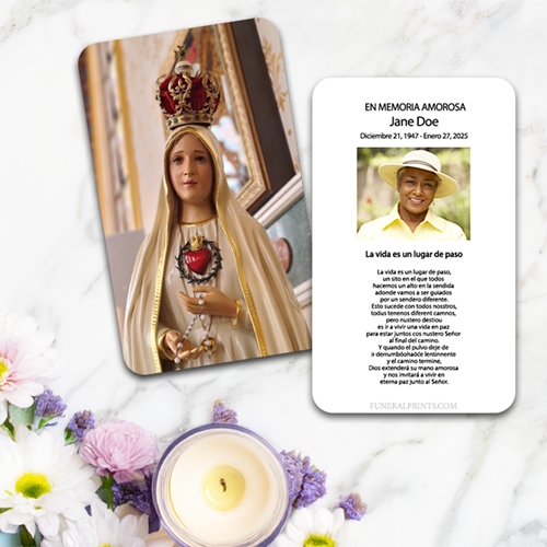 Show details for Our Lady Fatima 1 Spanish Prayer Card