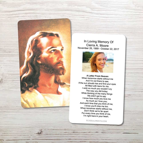 Picture of Jesus 2 Memorial Card