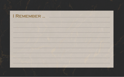 Show details for Black Marble Remember Card