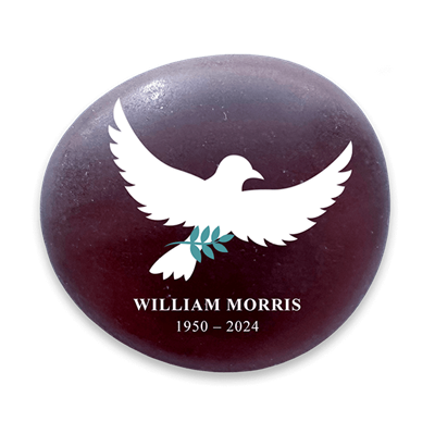 Show details for Frosted Amethyst Dove Memorial Stones