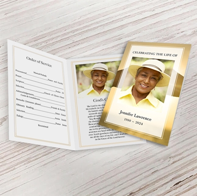 Show details for Heart hands Funeral Program