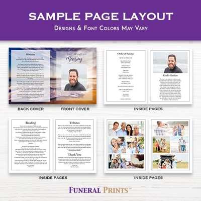 Show details for Vintage Elegance Funeral Program