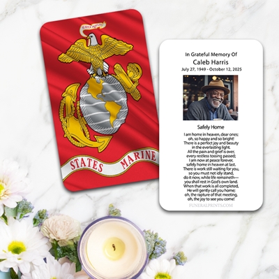Show details for Marine Flag Spanish Prayer Card