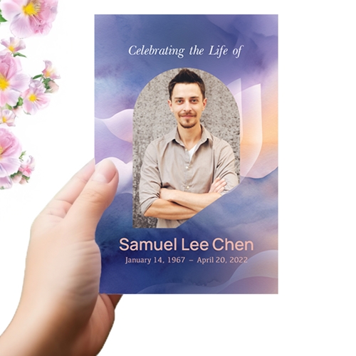 Show details for Abstract Art Funeral Program