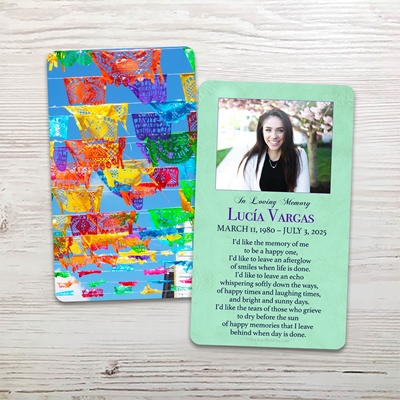 Show details for Papel Picado English Memorial Card