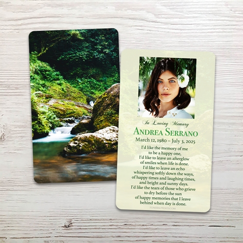 Show details for Nature English Memorial Card
