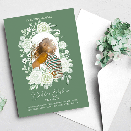 Show details for Sage Floral Announcement