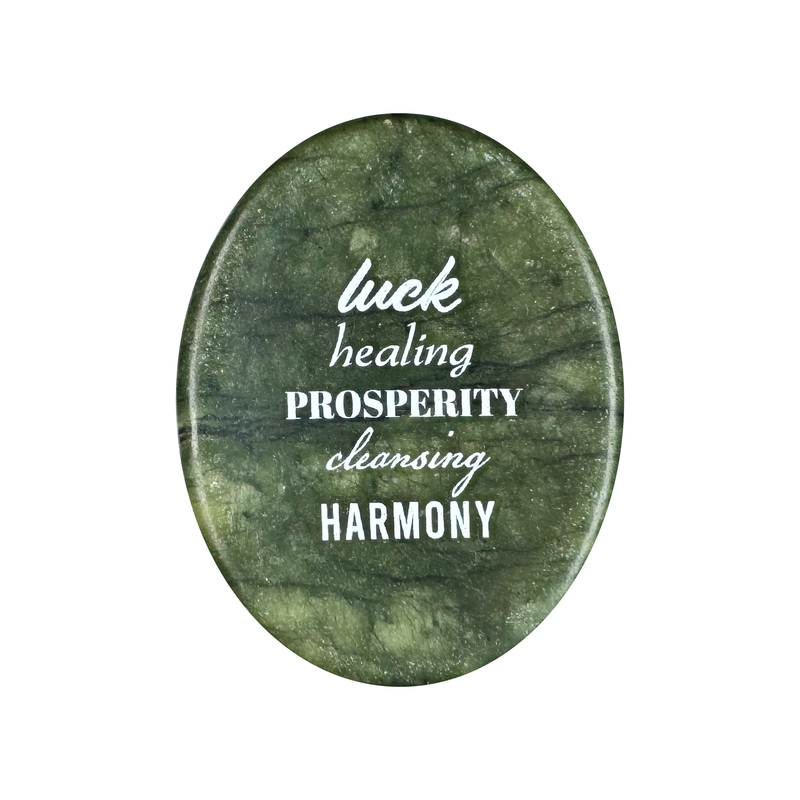 Show details for Luck Green Jade Worry Stone