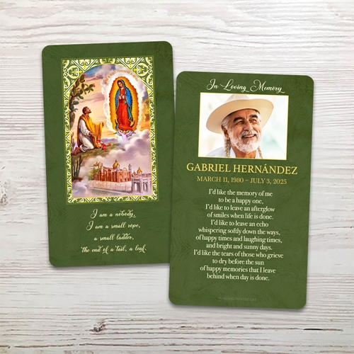 Show details for St Juan Diego & Our Lady of Guadalupe English Memorial Card