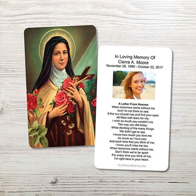 Show details for St. Therese Memorial Card