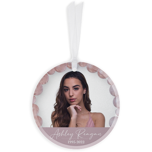 Picture of Pink Glass Circle Ornament