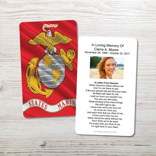 Picture of Marine Flag Memorial Card