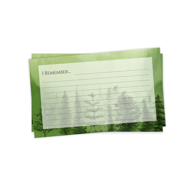 Show details for Green Scenery Watercolor Remember Card