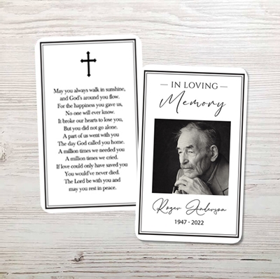 Show details for Contemporary Memorial Card