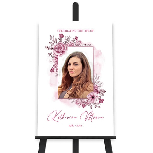 Show details for Pink Floral Poster