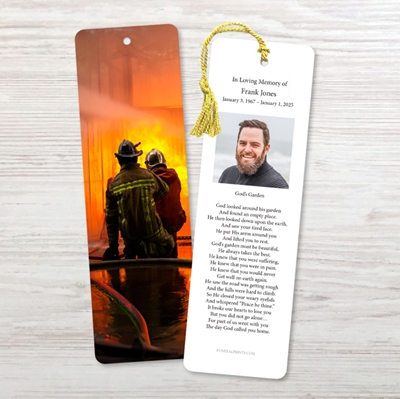 Show details for Fireman Fighting Flames Bookmark