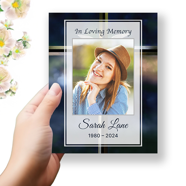 Show details for Dove & Cross Funeral Program