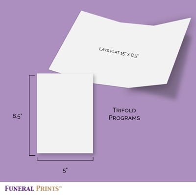 Show details for Yellow Floral Border Trifold Program 