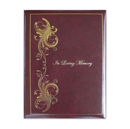 Show details for In Loving Memory Maroon 6-Ring Register Book