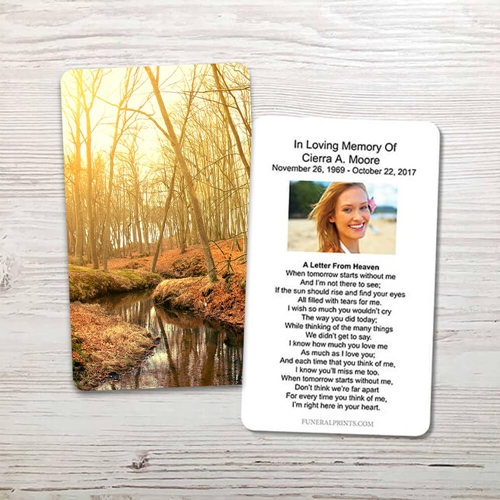 Picture of Bare Trees Memorial Card