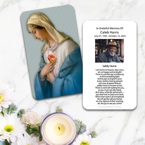 Show details for Mystical Rose Large Memorial Card (3" x 4.75")