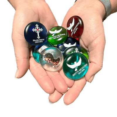 Show details for Frosted Red Cross Memorial Stones