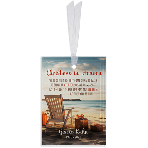 Picture of Christmas in Heaven Rectangle Ornament