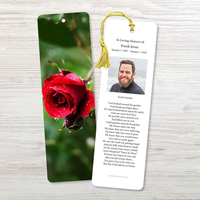 Show details for Red Rose Bookmark