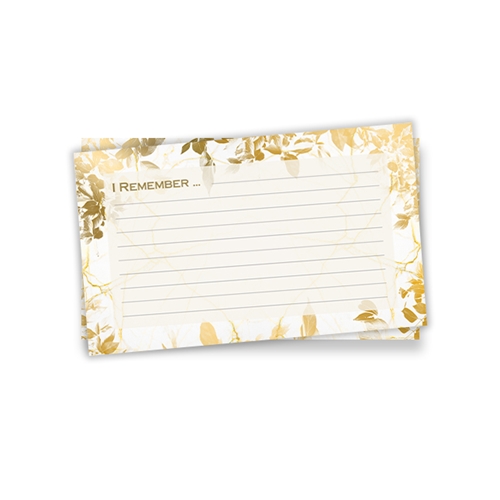 Show details for Gold Leaves Remember Card